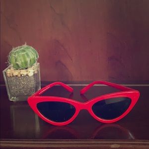 Red cat eye glasses